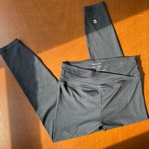 Sweaty Betty Black All Day Wrap Waist 7/8 Leggings
